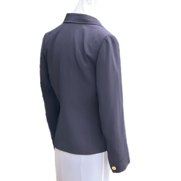 Tahari Arthur S Levine 6P Black Jacket Blazer Gold Excellent Condition - Picture 3 of 12